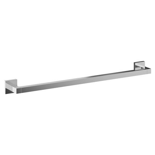 Vector Polished Chrome 600mm Wall Mounted Single Towel Rail Left Hand View