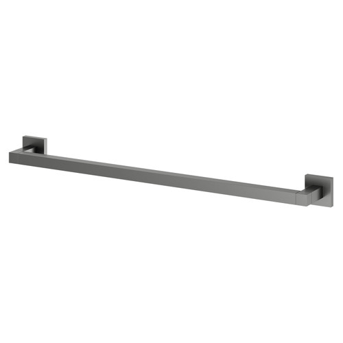 Colore Vector Gunmetal Grey 600mm Wall Mounted Single Towel Rail Right Hand View