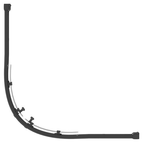 Series 8 Plus Matt Black 1000mm 2 Door Quadrant Shower Enclosure Top View