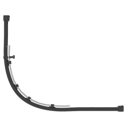 Series 8 Plus Matt Black 1000mm x 800mm 1 Door Offset Quadrant Shower Enclosure Top View