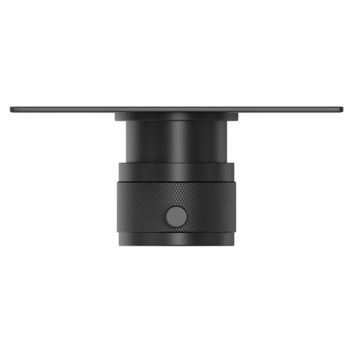 Colore Round Matt Black Concealed Twin Thermostatic Shower Valve with Half Knurled Control Handles - 1 Outlet Top View