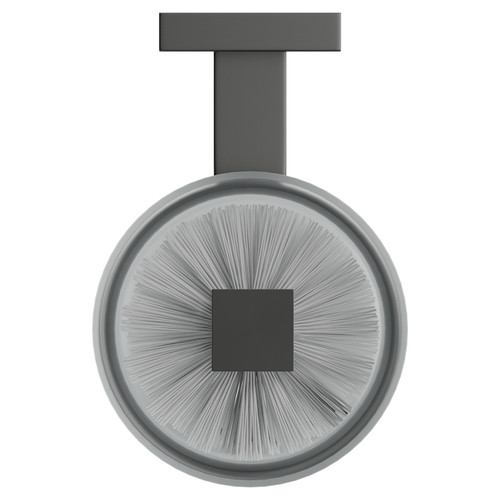 Colore Vector Gunmetal Grey and Frosted Glass Wall Mounted Toilet Brush and Holder Top View