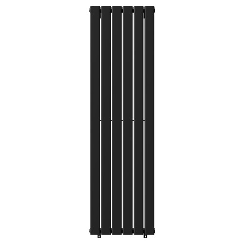 Colore Hudson Matt Black 1600mm x 452mm Single Panel Radiator Front View