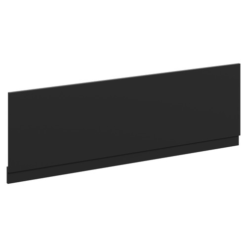 Carlo Matt Black MDF 1700mm Front Bath Panel with Plinth Left Hand View