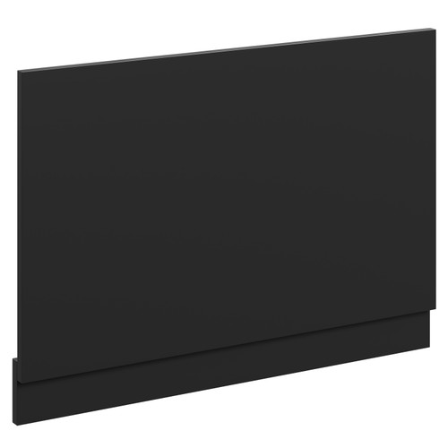 Carlo Matt Black MDF 800mm End Bath Panel with Plinth Left Hand View