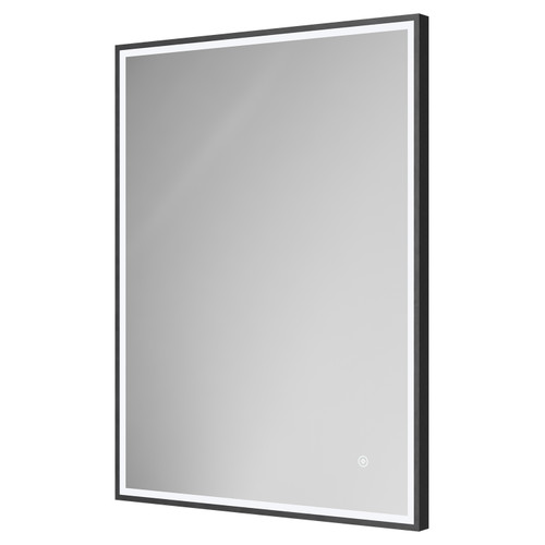Colore Madison Matt Black 600mm x 800mm Illuminated Dimmable LED Mirror with Demister and Touch Sensor Right Hand View
