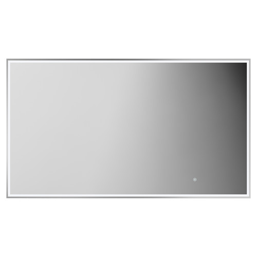 Madison Polished Chrome 1400mm x 800mm Illuminated Dimmable LED Mirror with Demister and Touch Sensor Front View
