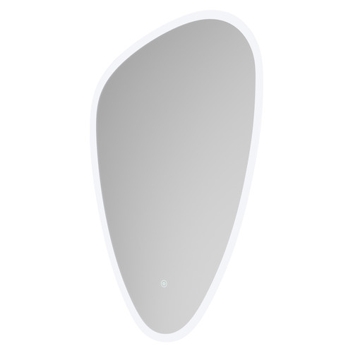 Pebble 500mm x 800mm Illuminated Dimmable LED Mirror with Demister and Touch Sensor Right Hand View