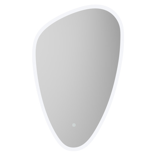 Pebble 500mm x 800mm Illuminated Dimmable LED Mirror with Demister and Touch Sensor Front View