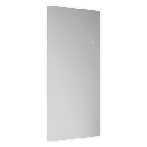 Charleston 600mm x 1200mm Illuminated Dimmable LED Mirror with Demister and Touch Sensor Left Hand View