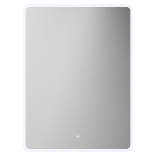 Milwaukee 600mm x 800mm Illuminated Dimmable LED Mirror with Touch Sensor and Shaver Socket Front View