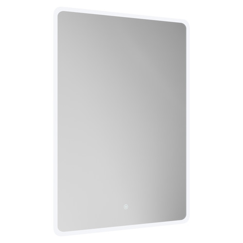 Milwaukee 600mm x 800mm Illuminated Dimmable LED Mirror with Touch Sensor and Shaver Socket Left Hand View