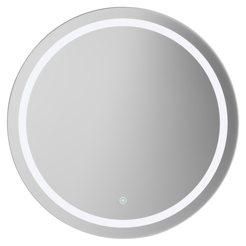 Dallas 600mm Round Bluetooth Illuminated Dimmable LED Mirror with Demister and Touch Sensor Front View