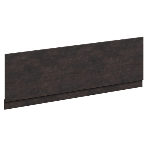 Barton 1700mm x 800mm Slim Edge Straight Single Ended Bathroom Suite including Metallic Slate Furniture Set with Slim Edge Basin Bath Panel