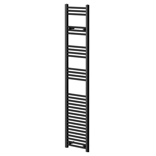 Colore Pizarro Matt Black 1800mm x 400mm Straight Heated Towel Rail Right Hand View