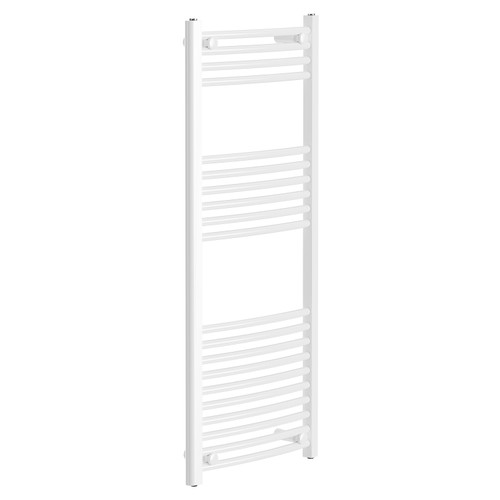 Marco White 1200mm x 500mm Curved Heated Towel Rail Left Hand View Marco White 1200mm x 500mm Curved Heated Towel Rail Left Hand View