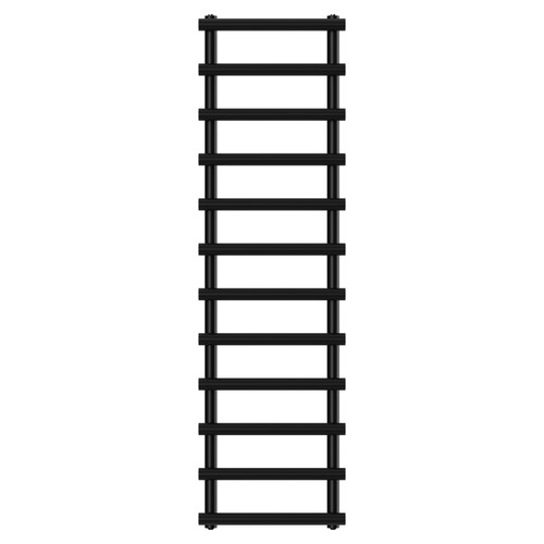 Colore Finley Matt Black 1750mm x 500mm Designer Heated Towel Rail Front View