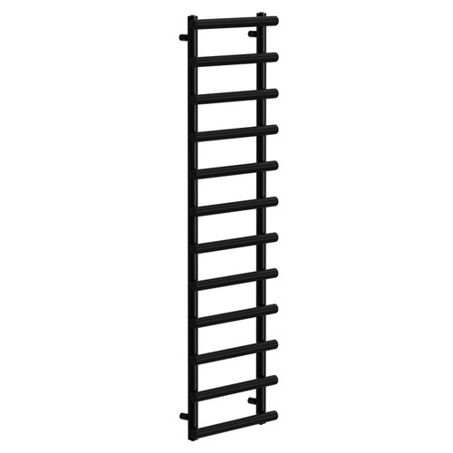 Colore Finley Matt Black 1750mm x 500mm Designer Heated Towel Rail Left Hand View