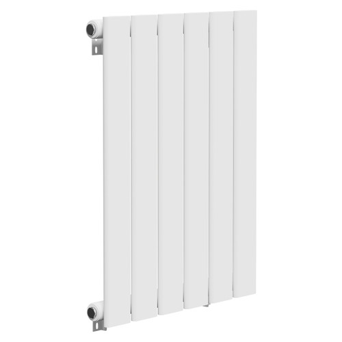 Hudson White 600mm x 452mm Single Panel Radiator Left Hand View