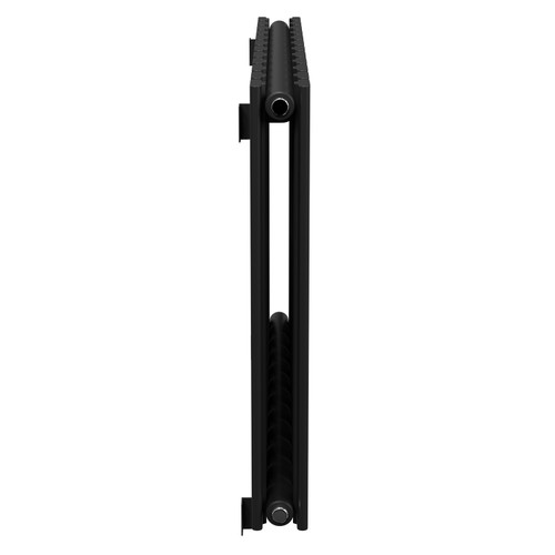 Colore Hudson Matt Black 600mm x 908mm Double Panel Radiator Side View