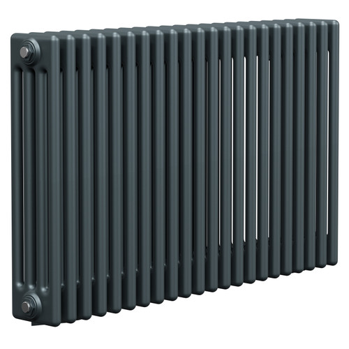 Colosseum Anthracite 600mm x 988mm Quadruple Panel Radiator Left Hand View