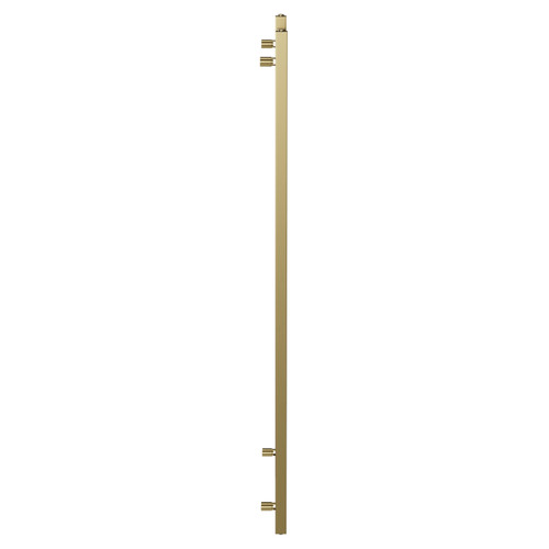 Colore Blaine Brushed Brass 1600mm x 500mm Straight Electric Heated Towel Rail Side View