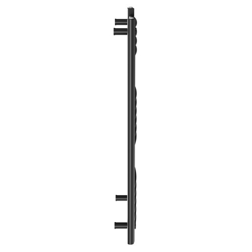 Colore Marco Matt Black 1000mm x 500mm Electric Heated Towel Rail Side View Colore Marco Matt Black 1000mm x 500mm Electric Heated Towel Rail Side View