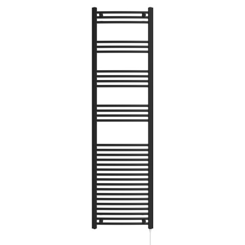 Colore Marco Matt Black 1800mm x 500mm Electric Heated Towel Rail Front View
