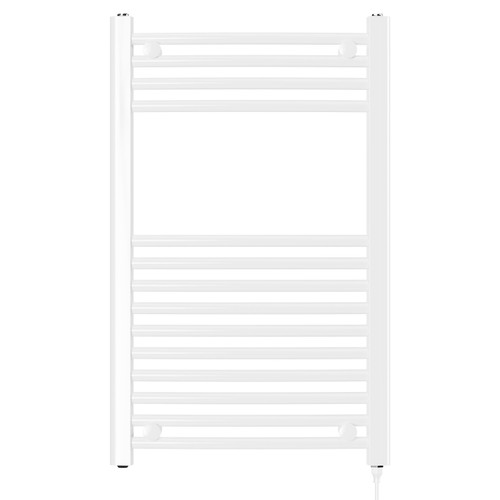 Marco White 800mm x 500mm Electric Heated Towel Rail Front View Marco White 800mm x 500mm Electric Heated Towel Rail Front View