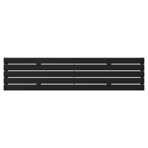 Colore Hudson Matt Black 376mm x 1600mm Horizontal Single Panel Radiator Front View