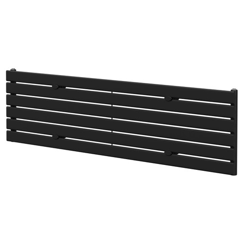 Colore Hudson Matt Black 452mm x 1800mm Horizontal Single Panel Radiator Right Hand View