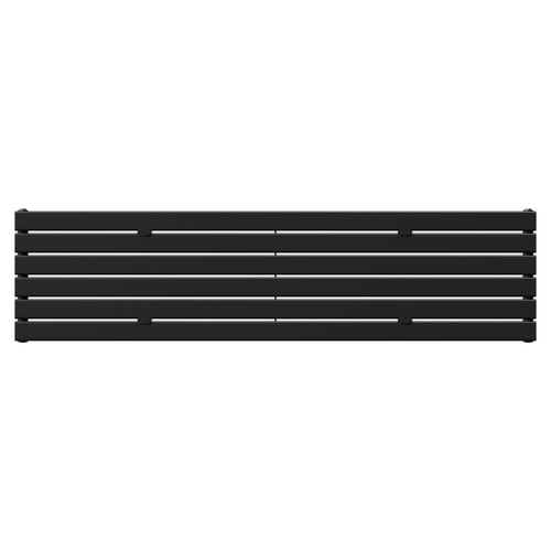Colore Hudson Matt Black 452mm x 1800mm Horizontal Single Panel Radiator Front View