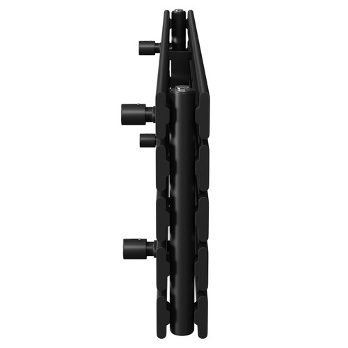 Colore Hudson Matt Black 376mm x 1200mm Horizontal Double Panel Radiator Side View