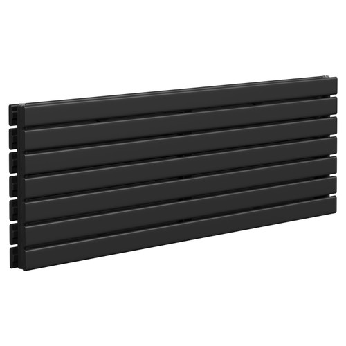 Colore Hudson Matt Black 528mm x 1600mm Horizontal Double Panel Radiator Left Hand View