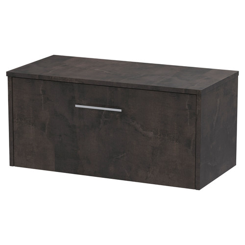 Hudson Reed Juno Metallic Slate 800mm Wall Hung Single Drawer Vanity Unit and Worktop - JNU2625W Main Image