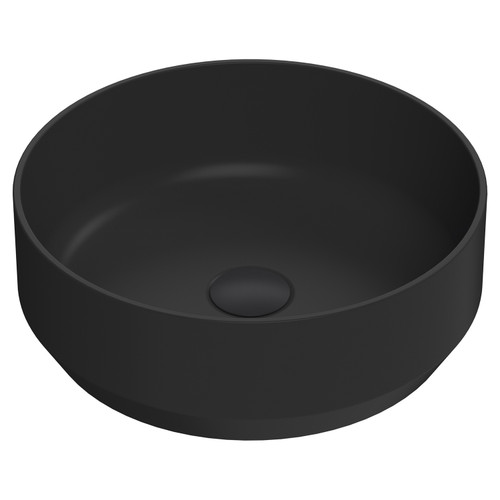Nuie Luxe Matt Black 350mm Round Countertop Basin - NBV462 Main Image