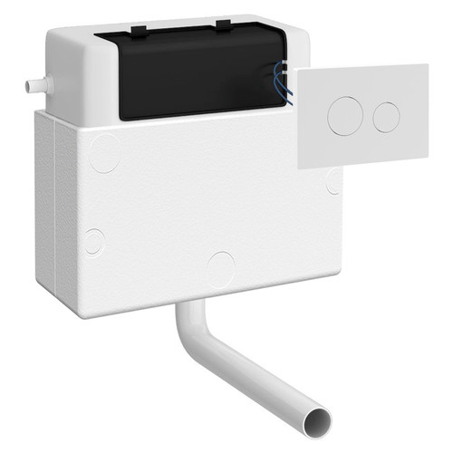 Nuie Pneumatic Dual Flush Concealed Cistern and Matt White Push Button - XTY011M06 Main Image