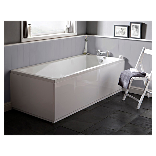 Nuie Linton 1700mm x 750mm Eternalite Square Single Ended Bath Lifestyle