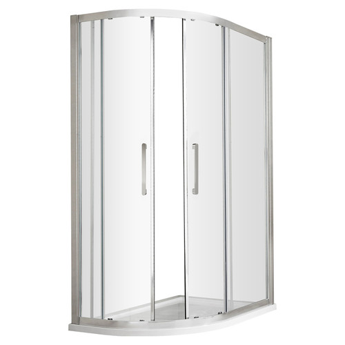Hudson Reed Apex 1200mm x 900mm Double Door Offset Quadrant Shower Enclosure with Rounded Handle - M1290QH4