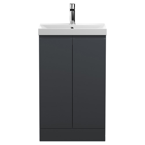 Hudson Reed Urban Soft Black 500mm 2 Door Vanity Unit with 50mm Profile Basin - URB1407D