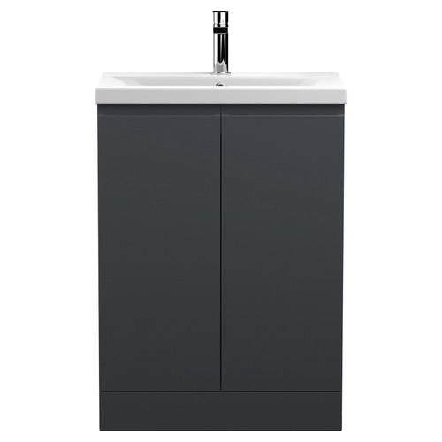 Hudson Reed Urban Soft Black 600mm 2 Door Vanity Unit with 40mm Profile Basin - URB1408A