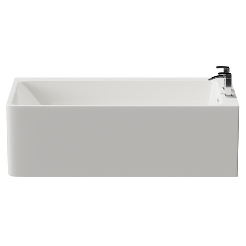 Ivy 1500mm x 740mm Right Hand Square Single Ended Freestanding Corner Fit Bath Front View