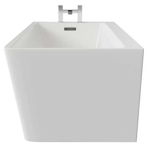 Ivy 1600mm x 740mm Left Hand Square Single Ended Freestanding Corner Fit Bath Side View