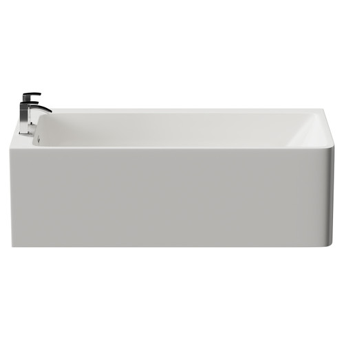 Ivy 1500mm x 740mm Left Hand Square Single Ended Freestanding Corner Fit Bath Front View