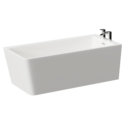 Ivy 1600mm x 740mm Right Hand Square Single Ended Freestanding Corner Fit Bath Front View
