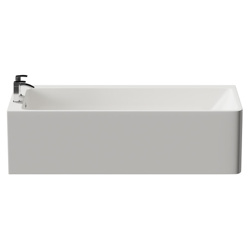 Ivy 1700mm x 800mm Left Hand Square Single Ended Freestanding Corner Fit Bath Front View