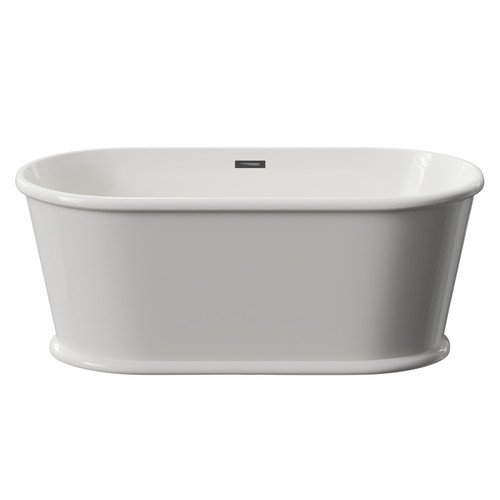 Monroe Traditional 1650mm x 780mm Freestanding Bath with Short Base Front View