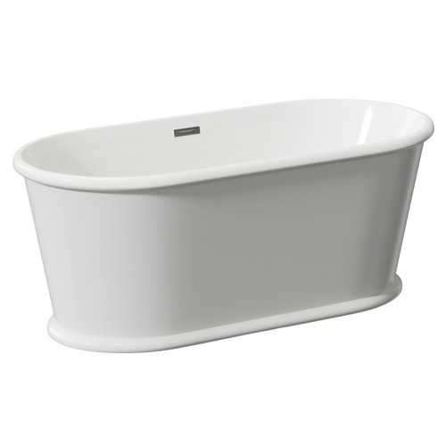 Monroe Traditional 1650mm x 780mm Freestanding Bath with Short Base Left Hand View