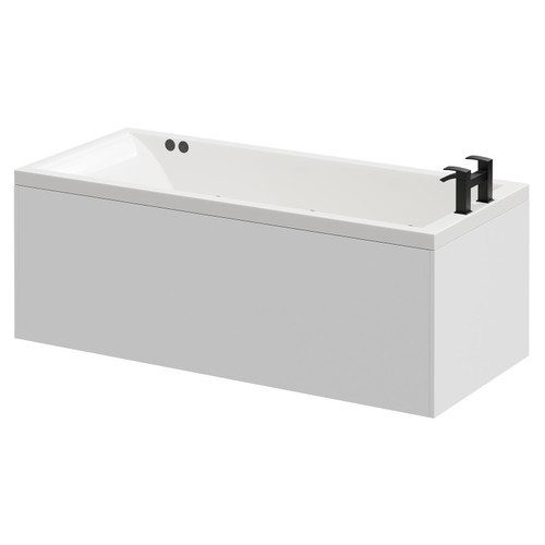 Summit 1700mm x 750mm 6 Jet Matt Black Flat Jet Single Ended Whirlpool Bath Right Hand View