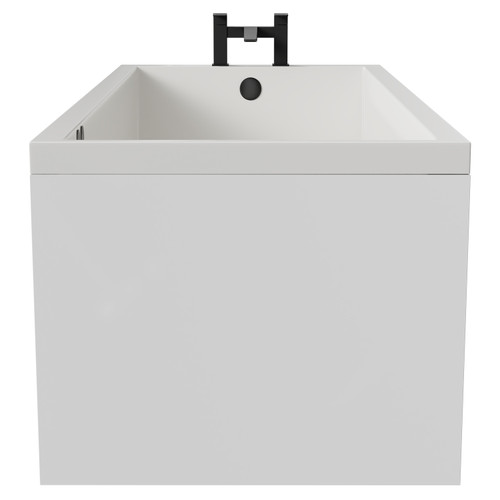 Summit 1700mm x 750mm 6 Jet Matt Black Flat Jet Single Ended Whirlpool Bath Side View